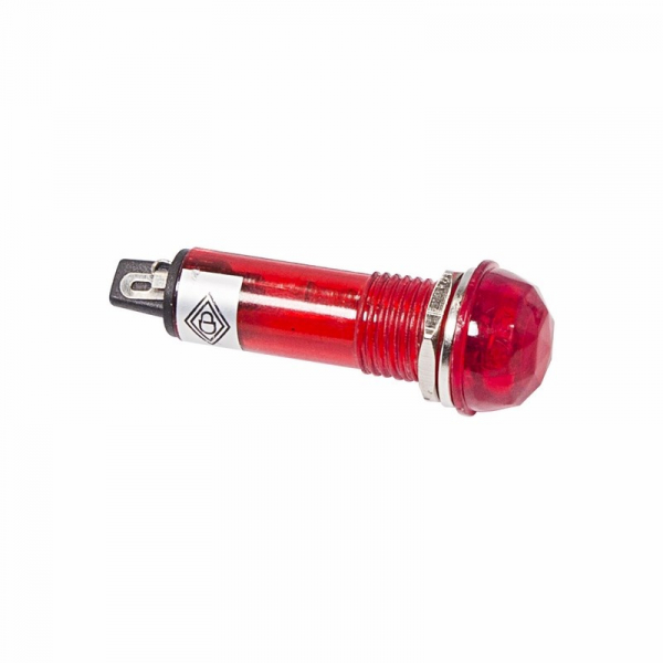 Индикатор граненый  Ø10.2  220V  красный  (RWE-205)  REXANT 36-4730