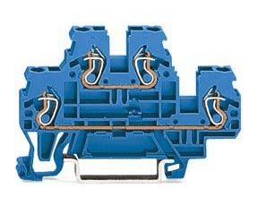 Wago 870-504 Клемма-Клемма, D-D, N/N, компактная синяя (50 шт) (кратно 50)
