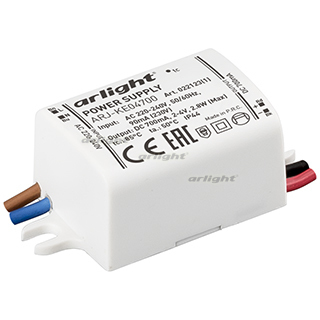 Arlight Блок питания 3W IP44  55х27х21 ARJ-KE04700 (3W, 700mA) (ARL, IP44 Пластик, 5 лет)