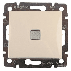 Legrand Valena  Слоновая Кость Выключатель механизм 1-клавишный с подсветкой 10A 250В 774310 индивидуальная упаковка DIY