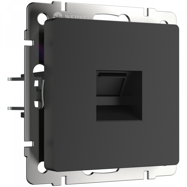 Werkel Черный Матовый Розетка Механизм телефонная RJ-11 WL08-RJ-11