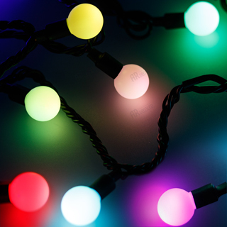 Arlight Светодиодная гирлянда ARD-BALL-PRO-D23-20000-BLACK-160LED RGB (230V, 14W) (ARDCL, Закрытый)