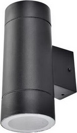 Светильник Ecola GX53 LED 8013A накладной IP65 прозрачный Цилиндр металл. 2*GX53 Черный 205x140x90 /FB53C2ECH/