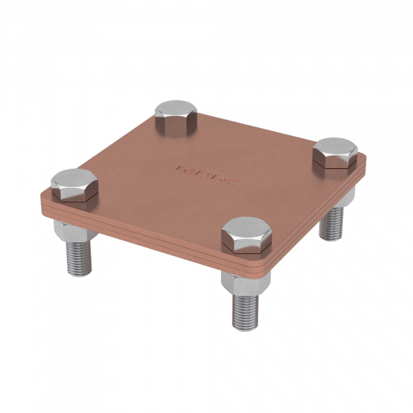 Крестовой соединитель, 80х70 мм, медь