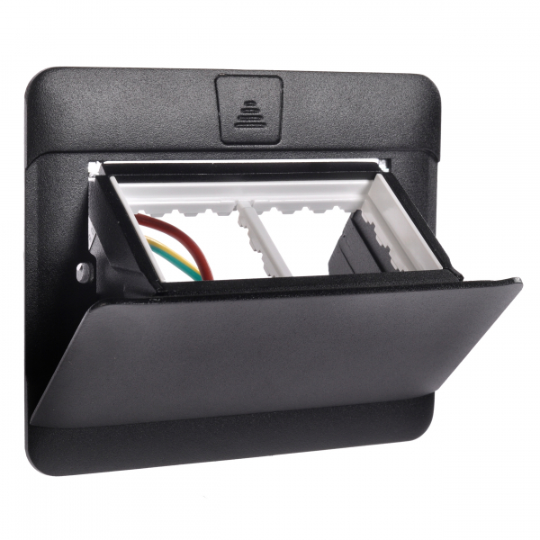 Выдвижной розеточный блок - неукомплектованный - IP 40 - 4 модуля - чёрный Legrand 054026