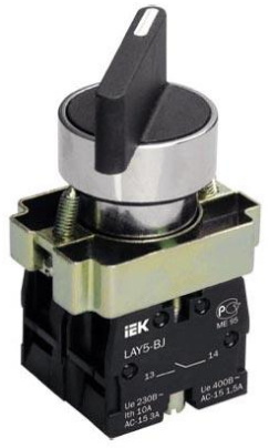 Переключатель IEK LAY5-BD33 на 3 положения "I-0-II"