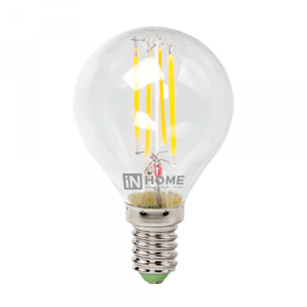 Лампа светодиодная LED-ШАР-deco 7Вт 230В Е27 3000К 630Лм прозрачная IN HOME
