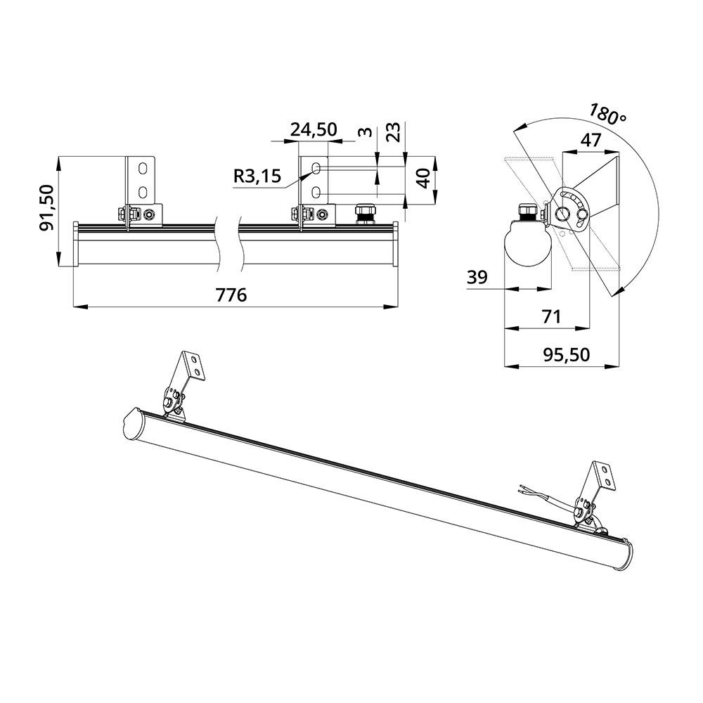 Модерн 3,5 776мм 4000К Прозрачный