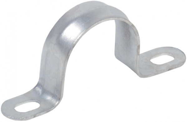 Скоба металл.двухлапковая  d21-22мм (кратно 100)