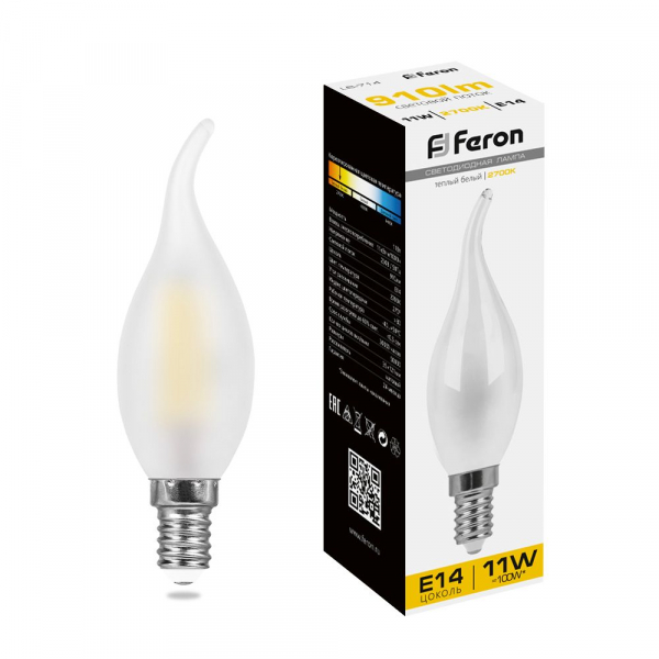 FERON LB-714 (11W) 230V E14 2700K филамент С35T матовая