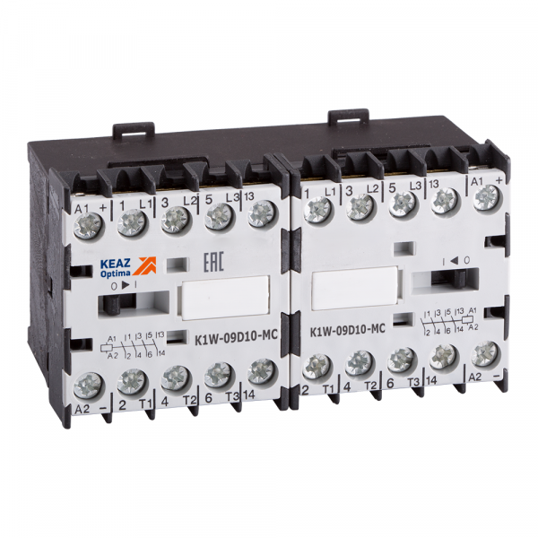 Миниконтактор реверсивный  9А  230В  K1W-09D10-MC-230AC-VS КЭАЗ OptiStart 117120