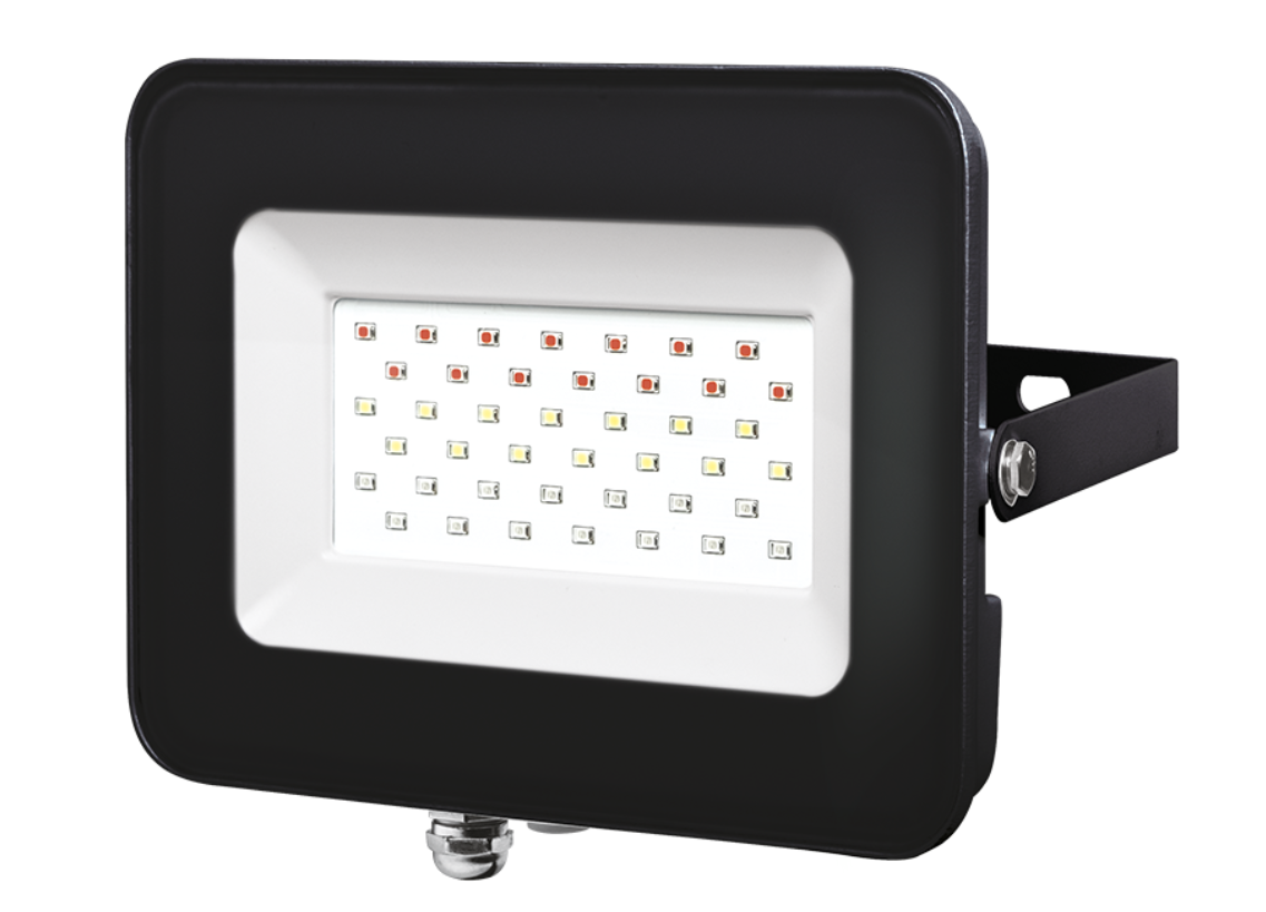 Прожектор светодиодный Jazzway  30Вт  RGB  IP65  235х187х28  черный  PFL