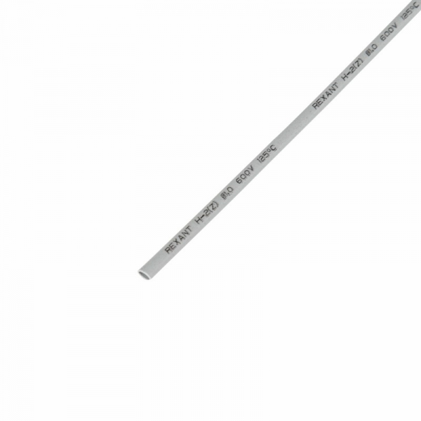 1.0 / 0.5 мм 1м термоусадка серая REXANT 20-1010