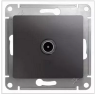 Glossa Графит Розетка ТВ оконечная 1DB, механизм IP20 скрытая установка GSL001391