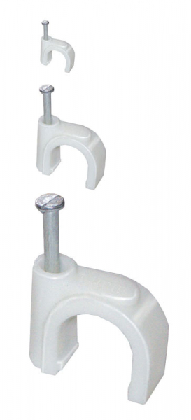 Скоба крепежная для кабеля IEK 9мм круглая пластиковая (20шт)