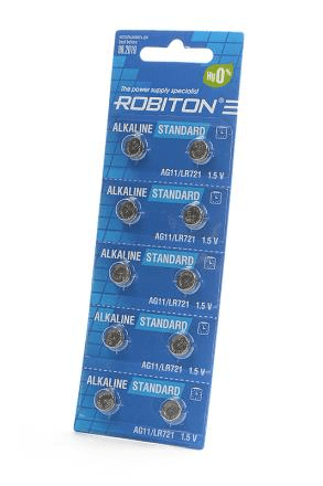 Элемент питания ROBITON STANDARD AG11 BL10 (кратно 10)
