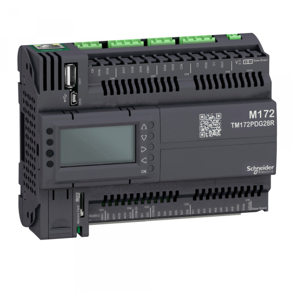 Контроллер  Schneider Electric   ПЛК М172, дисплей, 28 I/O, Eth, 2 MB TM172PDG28R
