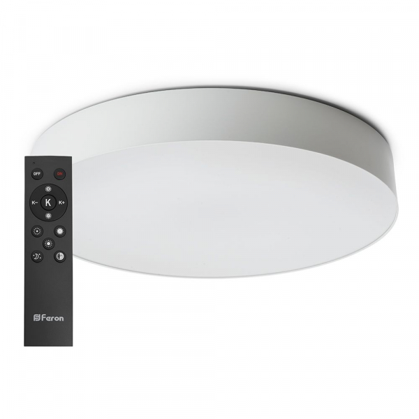 Светильник светодиодный Feron 80W, Max. 4800Lum, 3000К-6500K, AL6200 “Simple matte” с пультом