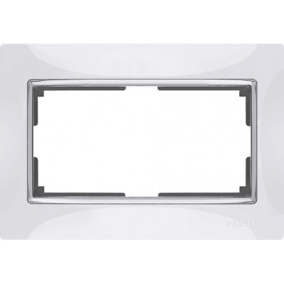 Werkel  Snabb Белый-Хром Рамка для 2-местной розетки WL03-Frame-01-DBL-white a033481