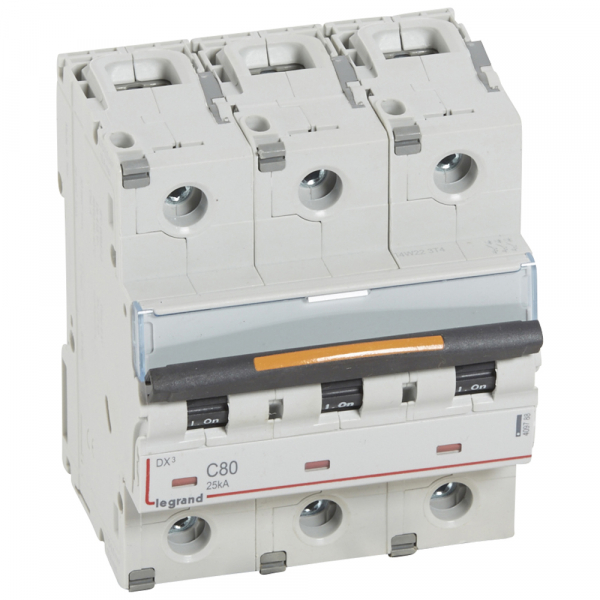 Выключатель автоматический  3П   80A  25кА  C80  Legrand  DX3 409788