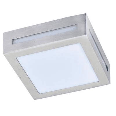 Светильник садово-парковый бра Ecola GX53 LED 3082W накладной IP65 матовый Квадрат металл. 1*GX53 Cатин-хром 136x136x55 /FS53SSECH/
