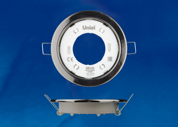 Uniel.GX53/H2 BLACK CHROME 10 PROM . Корпус черный хром. Картон. TM Uniel. (кратно 10)