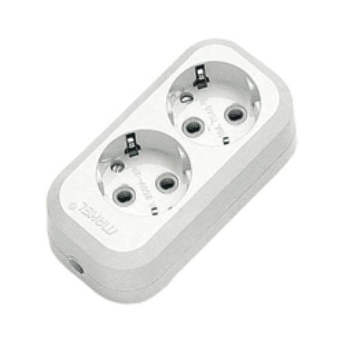 Колодка MAKEL MGP111 2 розетки, с заземляющими контактами