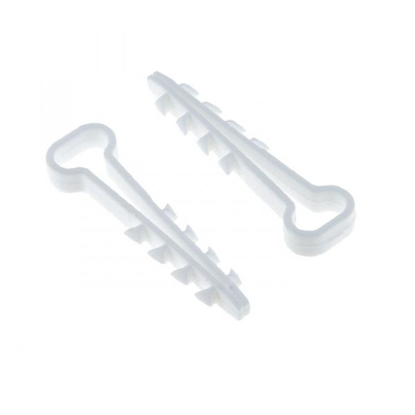 Дюбель-хомут  8-5 прямоуголный белый нейлон (100шт.) EKF PROxima