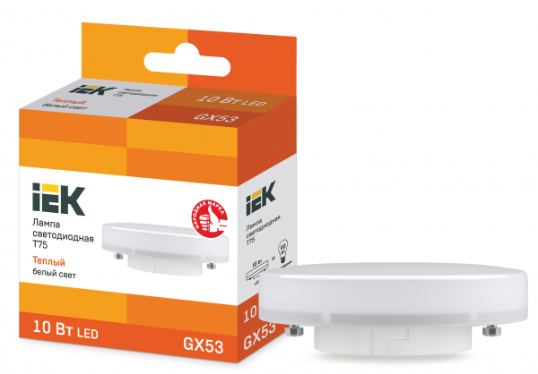 Светодиодная лампа IEK 10Вт 230В 3000К GX53