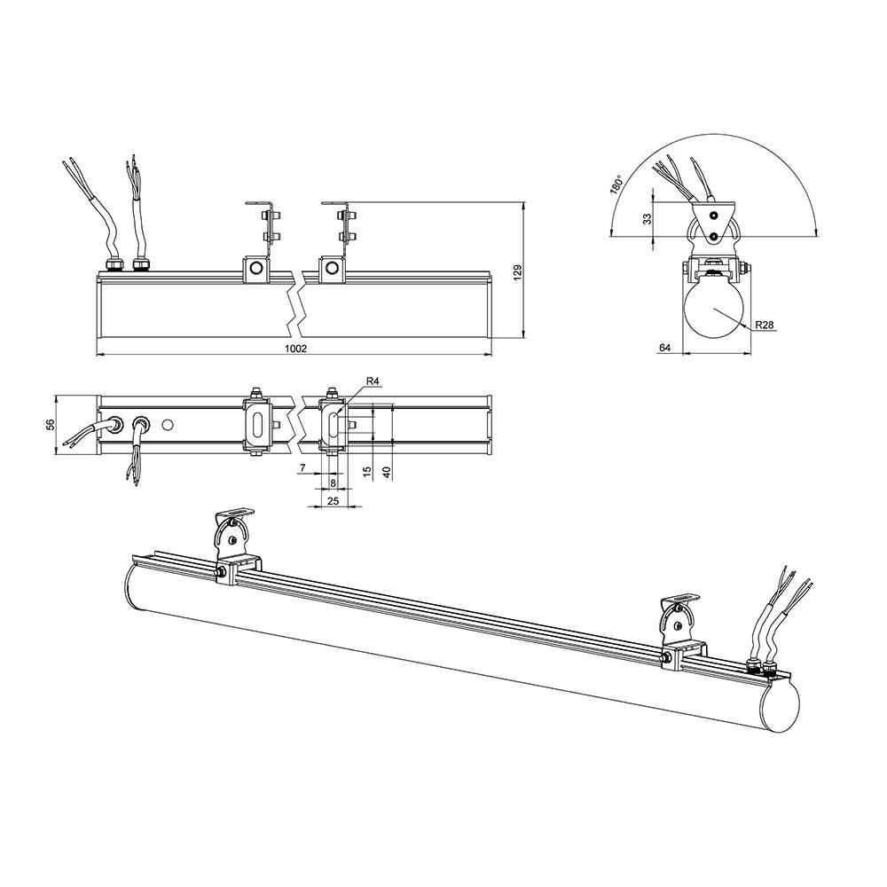Квантум 15 1000мм RGB DMX-SPI