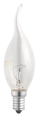 .Jazzway CT35 60W E14 clear "Свеча на ветру"