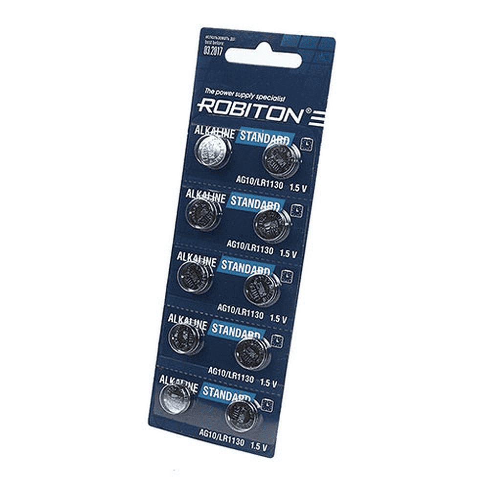 Элемент питания ROBITON STANDARD AG3 BL10 (кратно 10)
