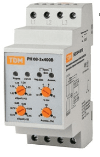 Реле напряжения РН 04-3х400/230В TDM