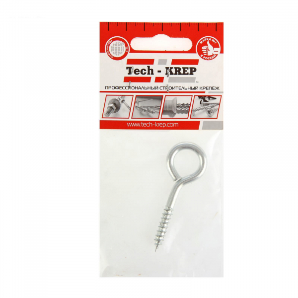 Шуруп-кольцо 6*40 (1 шт) - пакет Tech-Krep