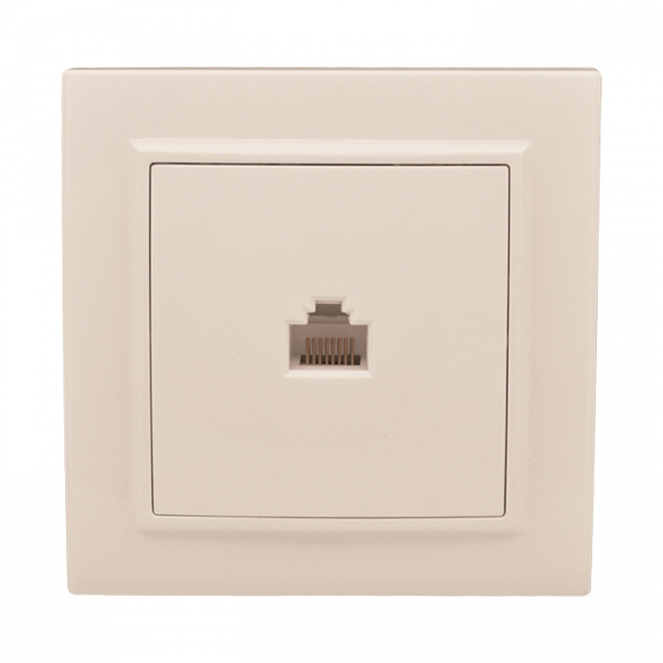 EKF  Минск  Бежевый Розетка RJ-45 1-местная скрытая установка ERK01-035-20