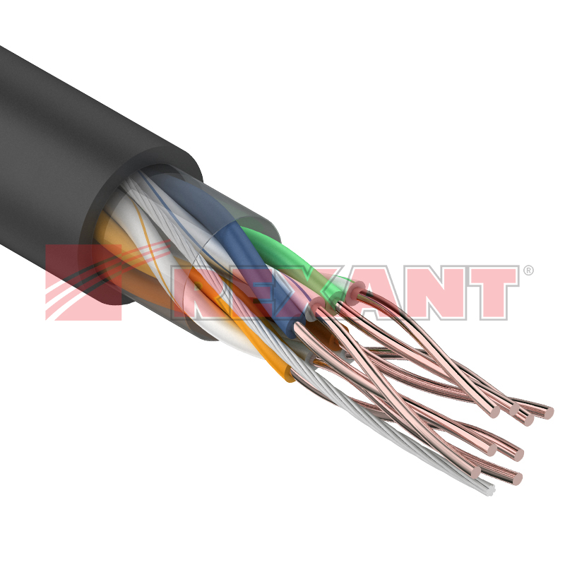 UTP 4PR 24AWG CAT5e 305м (медь) OUTDOOR  кабель 01-0045 REXANT