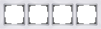Werkel  Snabb Белый-Хром Рамка 4-местная WL03-Frame-4-white a028883