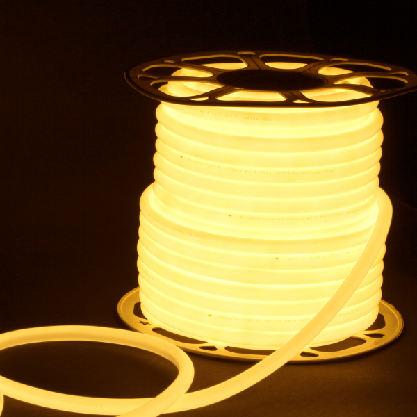 Elektrostandard Гибкий неон LS003 220V 9.6W 144Led 2835 IP67 16mm 3300K круглый теплый белый, 50 м